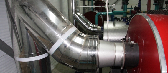 Выход дымовых газов из котла